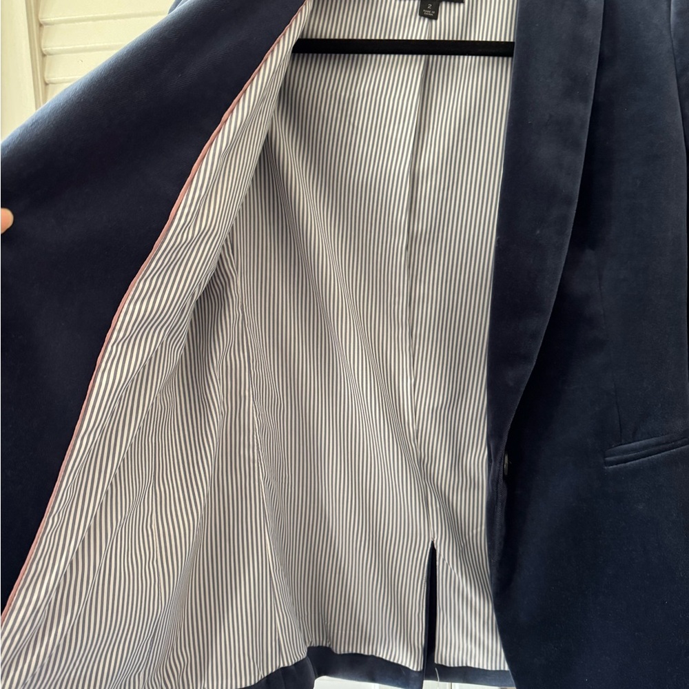 J. Crew Deep Blue Velvet Blazer - Picture 4 of 5